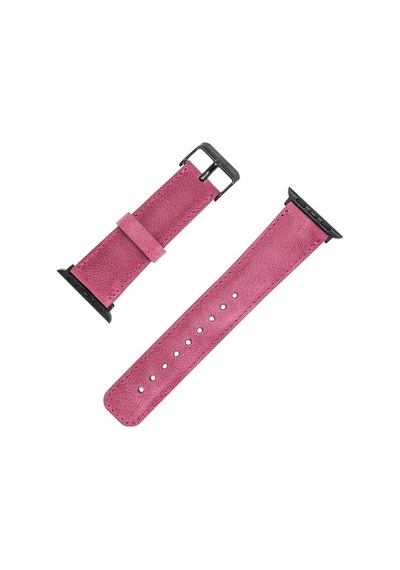 Apple Watch Uyumlu Deri Kordon 38-40-41mm Tn08 Pembe Diğer