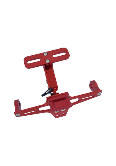 Motosiklet Universal Katlanır Plakalık Metal - Kırmızı