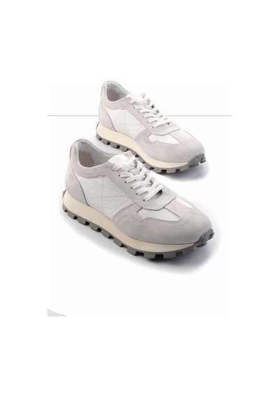 Bambi Beyaz Beyaz Leather Erkek Sneaker E01585731902 Beyaz