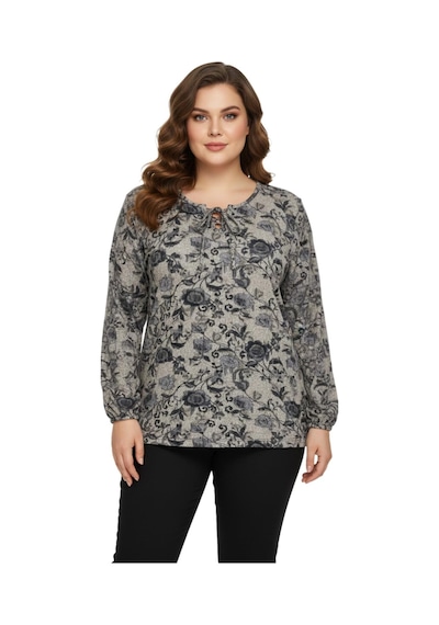 Wearon Kadın Yumoş Yaka Bağcıklı Modelli Bluz Bgl-st05138 Bej