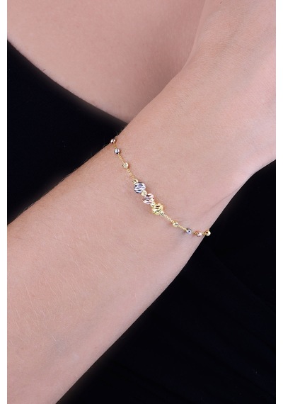 Papatya Silver 925 Ayar Gümüş Üç Renk Dorika Toplu Kolye Bileklik Set