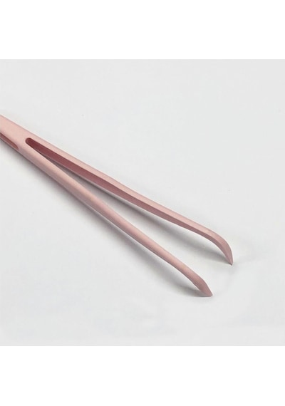 Koodmax Hassas Elektronik Ve El Sanatları Tamir Cımbızı Sert Plastik 11cm Kavisli Cımbız Açık Pembe
