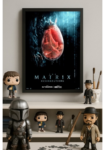 Matrix Siyah Ahşap Çerçeveli Poster, Film Duvar Tablosu