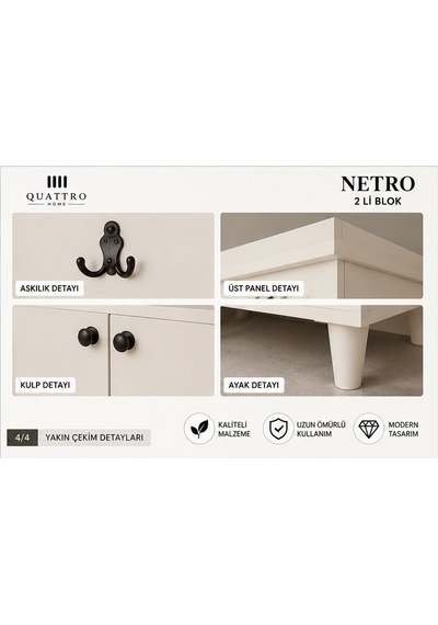 Netro Vestiyer Beyaz