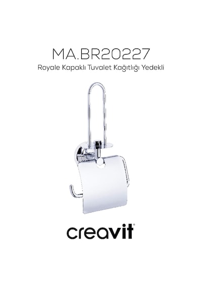 Creavit BR20227 Royale Kapaklı Tuvalet Kağıtlığı Yedekli