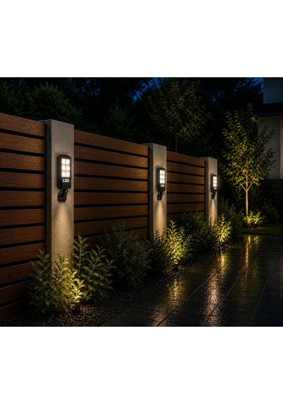 Güneş Enerjili Solar Led Bahçe Lambası, Kumandalı Hareket Sensörlü 3 Modlu Ip65 Dış Mekan Duvar Aydınlatma, Ayarlanabilir Solar Aplik, Balkon Teras Garaj Diğer