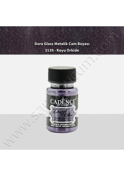 Cadence Dora Glass Metalik Cam Boyası 50 Ml. 3139 Koyu Orkide