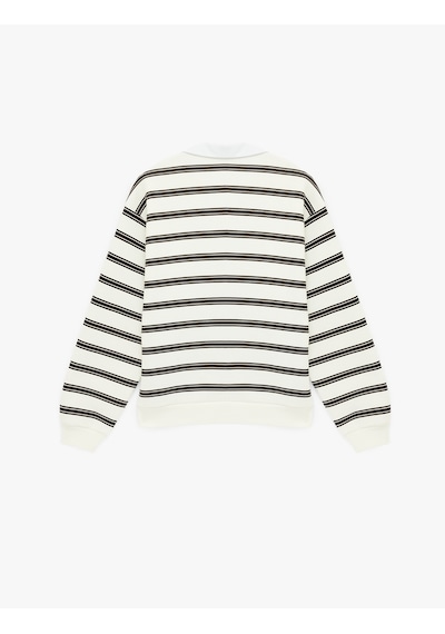 Koton Cepli Çizgili Düğmeli Uzun Kollu Polo Yaka Rahat Kalıp Sweatshirt Kahverengi Çizgili 6sal10218ık Kahverengi Koton Cepli Çizgili Düğmeli Uzun Kollu Polo Yaka Rahat Kalıp Sweatshirt Kahverengi Çizgili 6sal10218ık Kahverengi