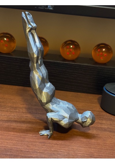 Gri Yoga Yapan Adam Hediyelik Dekoratif Obje Figür 15 Cm