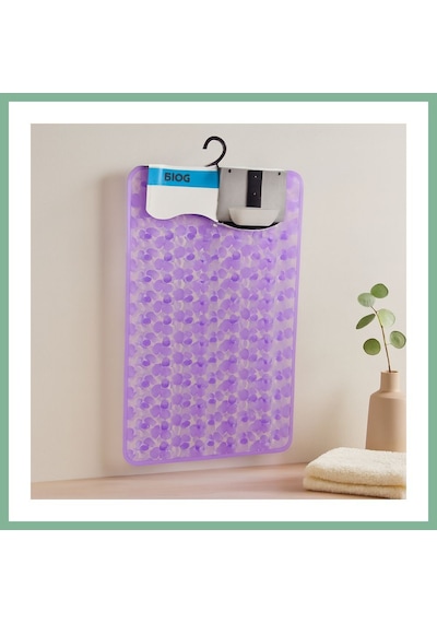 Bşkvirgo Kaydırmaz Pvc Banyo Ve Küvet Paspası Petek Desenli Şeffaf-buzlu 37x68 Cm Bsk2026