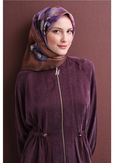Armine Saf İpek Twill Eşarp 9611d 35 Yanık Bordo