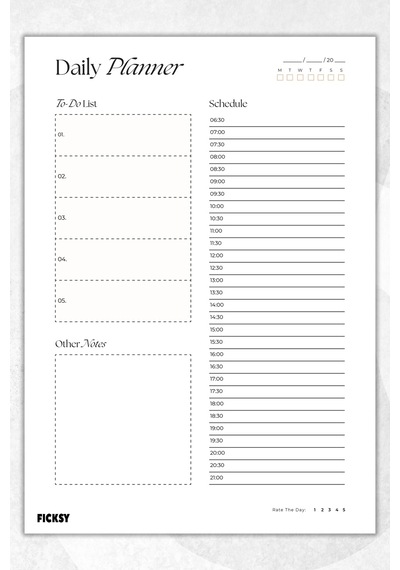 Günlük Planlayıcı - A4 Ebat Yapılacaklar - 30 Yaprak - Daily Planner - 0724 Çok Renkli