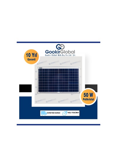 Gesper Energy 50W Watt Polikristal Güneş Paneli 36 Hücre 12V 2 Adet GES50-36P