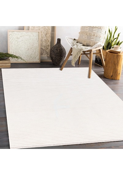 Riva-1701a-krem- Yumuşak Dokulu Leke Tutmayan Modern Halı Kilim