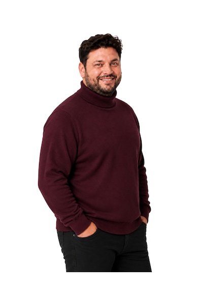 Battalmoda Erkek Büyük Beden Bordo Tam Balıkçı Pamuklu Kazak 3xl-4xl-5xl-6xl