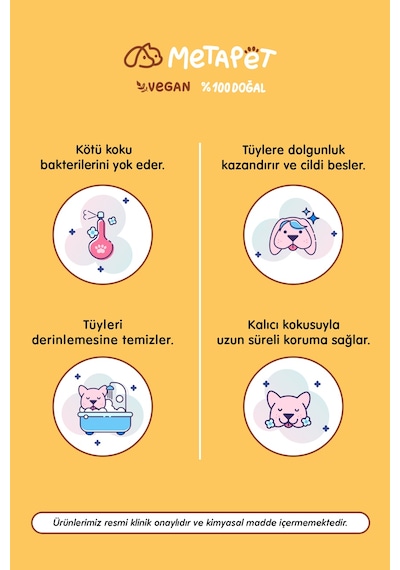 Metapet Doğal Köpek Şampuanı Hassas Ciltli Yavrulara Uygun Koku Giderici 250 ML