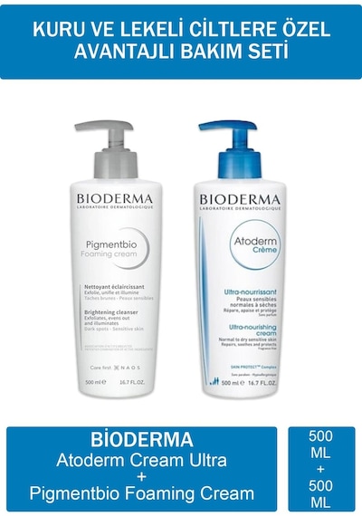 Bioderma Atoderm Ultra Nemlendirici Krem 500 ML + Pigmentbio Foaming Cream 500 ML