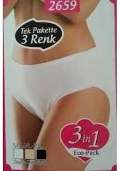 Anıl 2659 Bayan Külot 3 Lü Paket 001