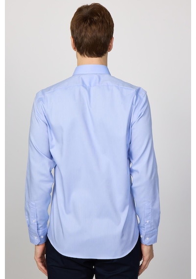 Tudors Slim Fit Non-ıron Ütü Gerektirmez Mavi Erkek Gömlek-30451-mavi Mavi