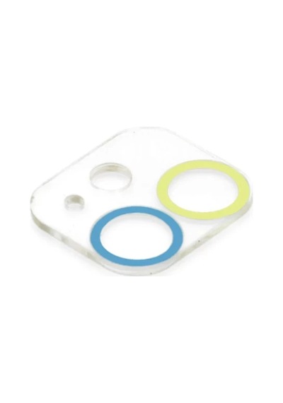 Apple İphone 11 Uyumlu Renkli Kamera Lens Koruma Cam - Sarı-mavi