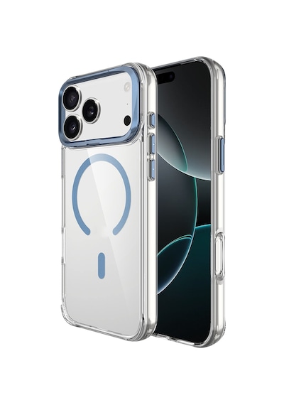 Apple Uyumlu iPhone 17 Pro Kılıf M-safe Şarj Özellikli Airbagli Kamera Standlı Zore Azor Kapak - Turuncu Turuncu