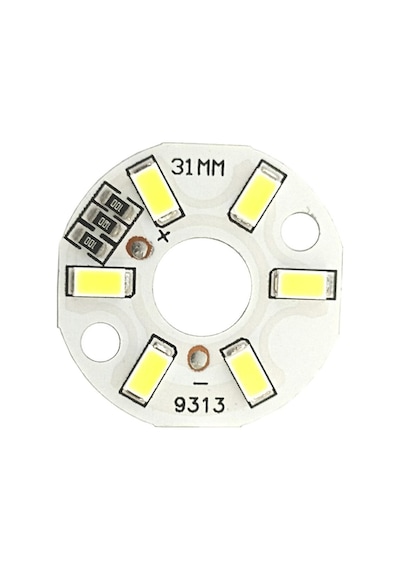5730 5v 3w 31mm Beyaz Led Modül Aluminyum Pcb 6 Led Lamba Aydınlatma Işık