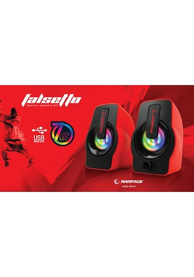 Rampage Rms-G7 Falsetto 2.0 6 Watt Rgb Ledli Kırmızı Multimedia