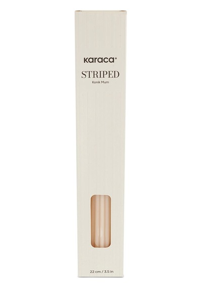 Karaca Striped Konik Mum Bej