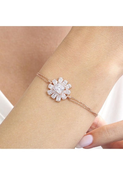 Mia Vento Effective Diamond Milano Rüyası Rose Renk Işıltılı Gümüş Bileklik