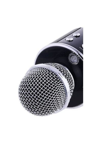 Şarj Edilebilir Telefon Ve Usb Bağlantılı Karaoke Mikrofon Siyah Siyah