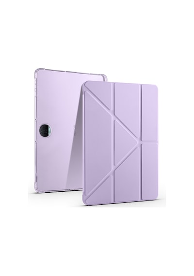 Honor Pad 9 Kılıf Mkst Tri Folding Kalem Bölmeli Standlı Kılıf - Gri Tablet Kılıfı