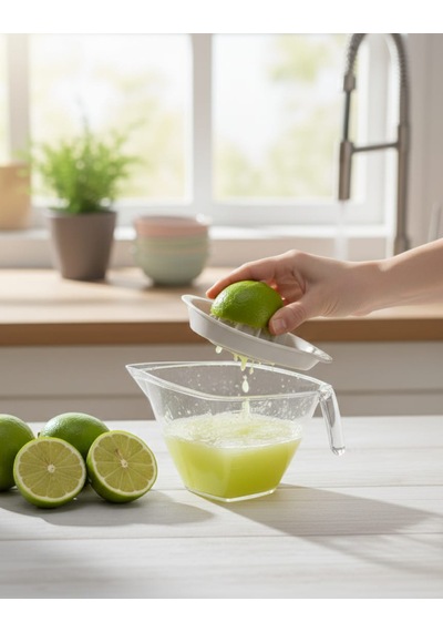 Plastik Hazneli Limonluk Limon Ve Narenciye Sıkacağı 250 Ml Beyaz