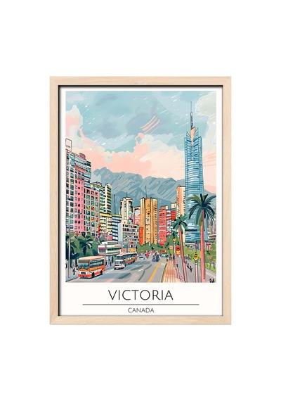 Vıctoria Canada Ahşap Çerçeveli Dekoratif Duvar Tablosu Ahşap 01