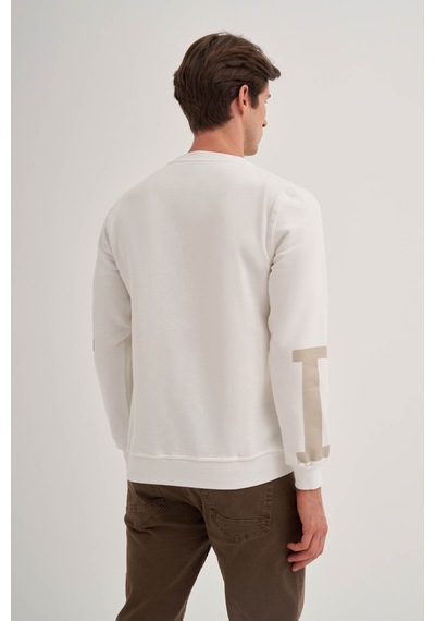 Cazador Erkek Sweatshirt Ekru 5141 25ke90000061 E90011 Ekru
