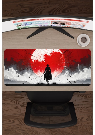 Red Dead Redemption 2 Dikişli Kauçuk Oyuncu Mousepad V5 - 70x30 Xl Gaming Mouse Pad