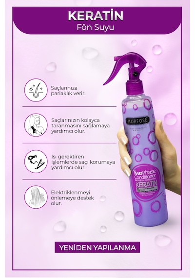 Morfose Argan Özlü Çift Fazlı Fön Suyu 400 ML + Keratin Özlü Fön Suyu 400 ML