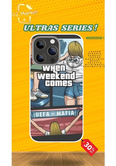 Ultras Weekend Series Apple Uyumlu iPhone Tüm Modellere Kılıf 678x111213141516 Plus
