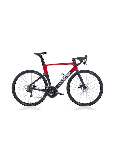 Broster Aero Cr-4000 105 Set Full Karbon 52 Cm Yol Yarış Bisikleti Kırmızı Lacivert Kırmızı