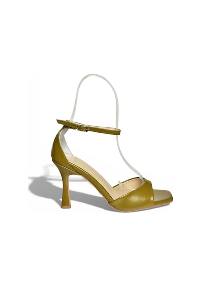 Fox Shoes Y569823309 Yeşil İnce Topuklu Kadın Ayakkabı Yeşil