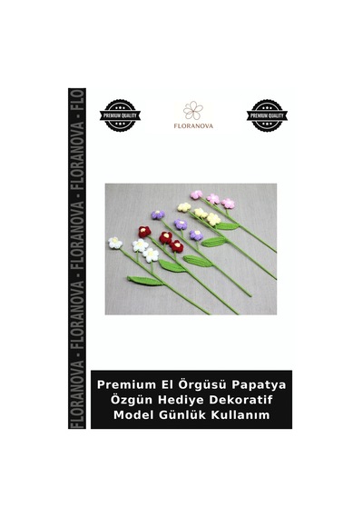 Premium El Örgüsü Papatya Özgün Hediye Dekoratif Model Günlük Kullanım Çok Renkli