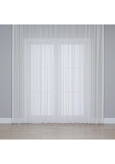 Fabric Design Keten Plus Tül Perde Ekru, 100 X 190 Çok Renkli