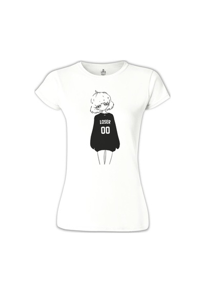 Loser Beyaz Kadın Tshirt 001
