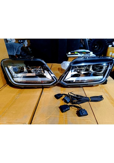 Volkswagen Amarok 2011-2015 Uyumlu Full Led Far Takımı Halojen Far İçin