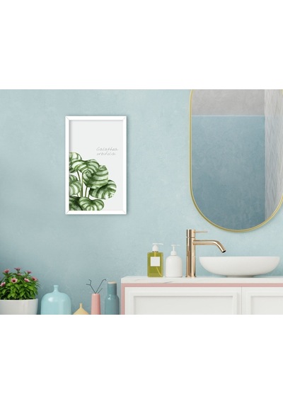 Bk Home Banyo Dekoratif Ahşap Beyaz Çerçeveli Tablo-10 (551050195)
