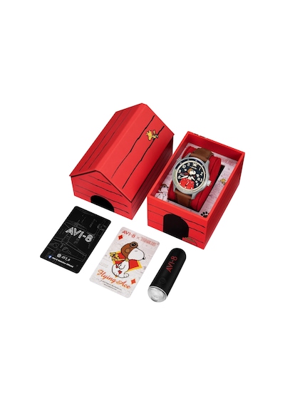 Avı-8 Hawker Hurricane Av-4151-04 Mckellar Dual Time Peanuts Snoopy Flying Ace Limited Edition Erkek Gri