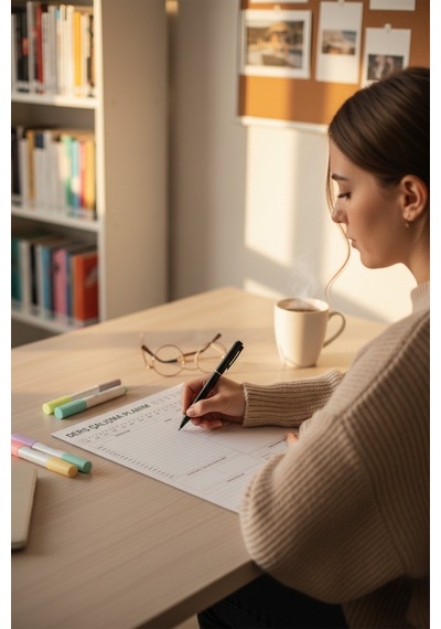 Günlük Planlayıcı - A4 Ebat - Ders Çalışma Planlayıcı - Yapılacaklar - 30 Yaprak - Daily Planner Diğer