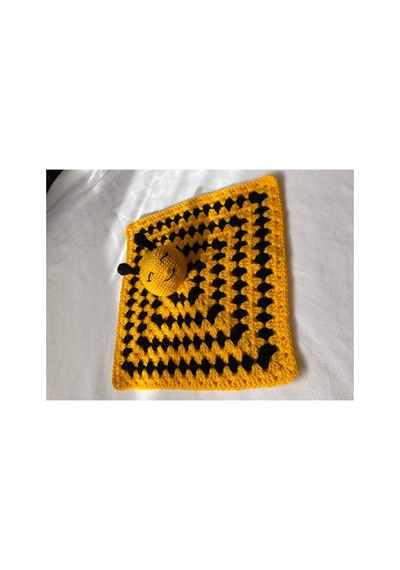 El Örgüsü Amigurumi Sevimli Bebek Uyku Arkadaşı Sarı Sarı