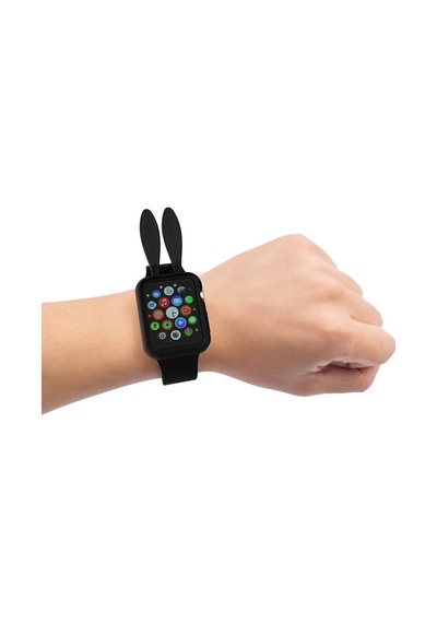 Ally Apple Watch Uyumlu 1-2-3-4 42mm Tavşan Figürü Silikon Kılıf- 5775