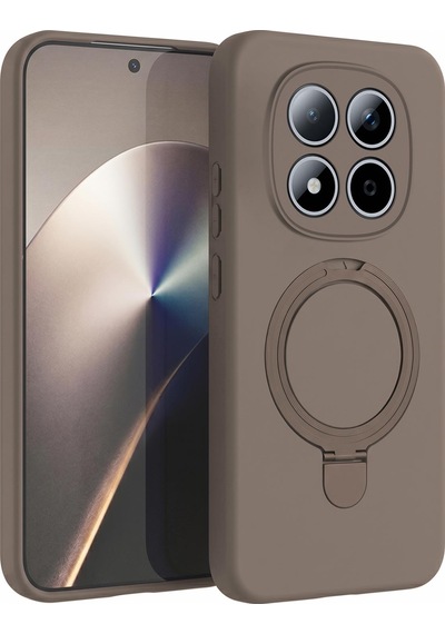 Microsonic Xiaomi Redmi Note 15 Pro 5g Kılıf Aura Stant Magsafe Kahverengi -