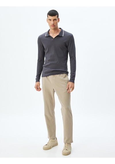 Koton Slim Fit Tişört Uzun Kollu V Yaka Polo Pamuklu Antrasit 5wam10197hk Antrasit Koton Slim Fit Tişört Uzun Kollu V Yaka Polo Pamuklu Antrasit 5wam10197hk Antrasit